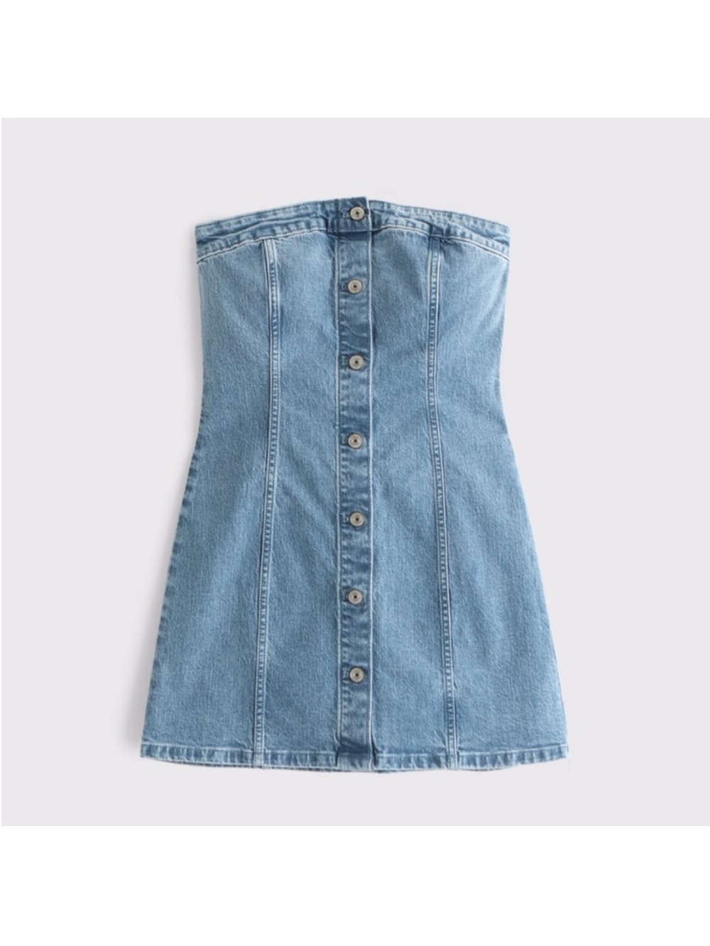 The A&F Mara Strapless Denim Mini Dress - Picture 5 of 6